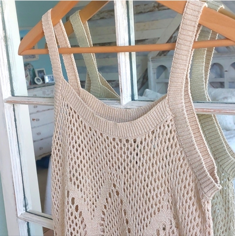 Lauren Conrad S Off White Crochet Tank - Picture 6 of 9